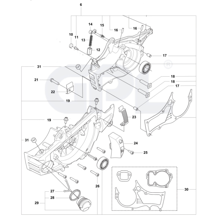 CRANKCASE KIT SMALL SMS 560MKI