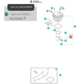 Kolv 55mm Husqvarna 390XP Kolv 55mm Husqvarna 390XP