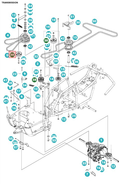 Remskiva Rider 111B, 112C, 115B, 115C