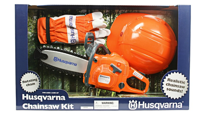Husqvarna Skogskit för barn - motorsåg, hjälm, handskar