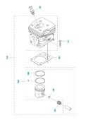 Cylinder Husqvarna 545FX, 545FXT, 545F, FC2245