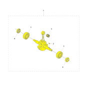 Vevaxel,Kpl Vevaxel,Kpl