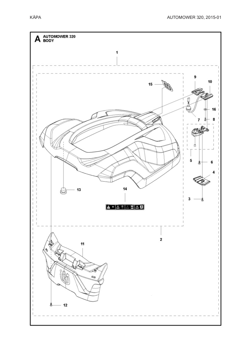 Karosskit grå AM320, 420, 440