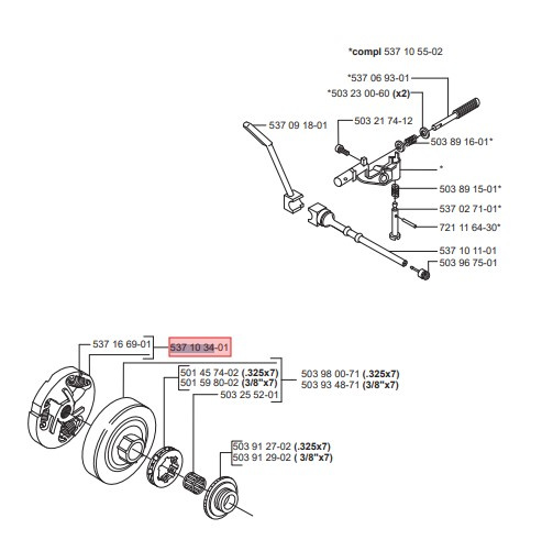 Koppling Husqvarna 357XP