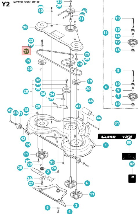 Drivrem Rider Proflex 21, P524, 422Ts, M105-97F