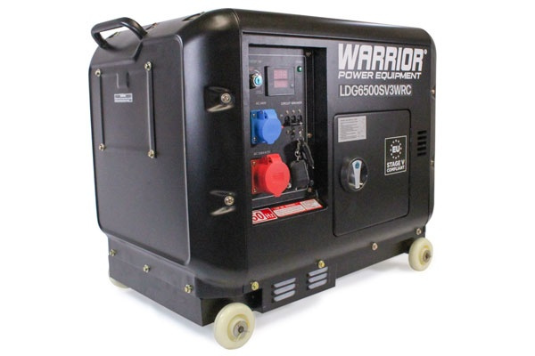 Warrior 6.25 kVa Dieselelverk, 3-fas - Trådlös fjärrkontroll, ATS